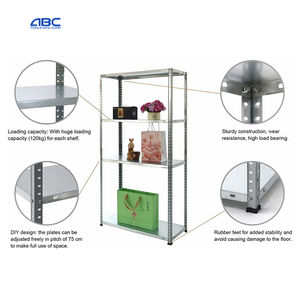 Étagères en métal bon marché pour entrepôt, étagères multifonctionnelles en fer à <span class=keywords><strong>angle</strong></span>, étagères de rangement en métal pour étagères de rangement - Product Image 3