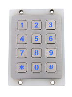 Clavier d'accès à 12 touches en métal haute résistance pour porte |   Clavier en acier inoxydable de qualité supérieure pour contrôle d'accès