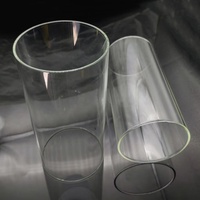 Tube en verre de quartz transparent de grand diamètre, tube de visualisation en verre borosilicaté
