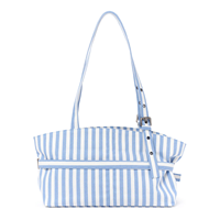 Tas Tote Kanvas Bergaris untuk Belanja, Perjalanan, Wanita, Fashion, Tas Selempang, Logo Custom, Multi Warna, Tas Kasual Sehari-hari