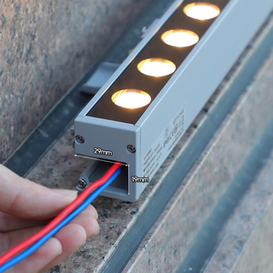 Phản ánh xây dựng mặt tiền <span class=keywords><strong>LED</strong></span> chiếu sáng RGBW <span class=keywords><strong>DMX</strong></span> bên ngoài ngoài trời không thấm nước tuyến tính <span class=keywords><strong>LED</strong></span> Strip tường máy giặt Spotlight - Product Image 4