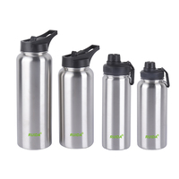 Blanc Sublimation 40oz D'eau En Acier Inoxydable Sport Bouteille 32oz Double Paroi Fiole À Vide Isolé Voyage Tasse Avec Poignée Couvercles