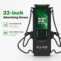 KEVO OCPP Smart EV DC Fast Charger 60kW 150kW Stasiun Pengisian Daya Luar Ruangan Komersial Baru CCS1 CCS2 CHAdeMO GB/T Solusi Armada EV
