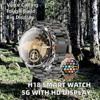 Reloj Inteligente Android H18 2025 para Hombre, con Tarjeta SIM 5G, Pantalla IPS WIFI, Respuesta de Llamadas, 128 GB de ROM, Pantalla Grande de 1.95'', IP67 HD