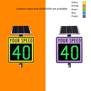 Customizable Multi-Color Digital LED Traffic Sign Board Solar Powered Radar Speed Detection System - Product Image 3