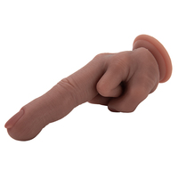 Pene de silicona suave, ventosa grande, parodia enorme, regalo de dedo medio, grueso consolador, pene Artificial Gay, tapón Anal