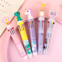 Stylo Bille Rétractable Multicolore 10 Couleurs en 1, Pointe 0,5 mm, Idéal Noël, Bureau & École - Vente en Gros