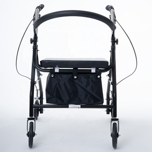 2-in-1 Rollator Walker with Seat Folding 4-Wheel Walking Aid Shopping <strong>Trolley</strong> for Elderly Lightweight <strong>Mobility</strong> Support - Product Image 5