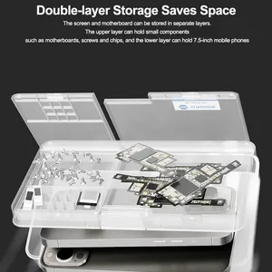 SUNSHINE-Caja de almacenamiento multifuncional de doble capa <span class=keywords><strong>para</strong></span> guardar teléfonos móviles, placas base, <span class=keywords><strong>tornillos</strong></span>, Chips, pantalla LCD, 2017 - Product Image 3