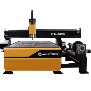CAMEL CNC 1325 3.2KW máquina de grabado CNC para carpintería con dispositivo rotativo máquina de grabado 3D enrutador CNC de vacío de 4 ejes mejor fac