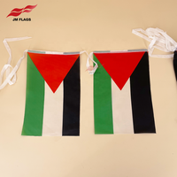 Drapeaux de ficelle carrés de Palestine en gros 11*7.8 pouces Drapeaux du monde Drapeaux de Palestine en polyester