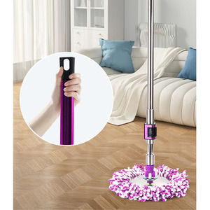 Serpillère télescopique de qualité commerciale - Manche en acier inoxydable extra épais |   Essorage sans effort et grande <span class=keywords><strong>couverture</strong></span> - Product Image 5