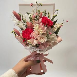 HFlora vendedor caliente <span class=keywords><strong>Limonium</strong></span> bohemio floral Rosa arreglo de flores ramo de flores ramos de novia - Product Image 6