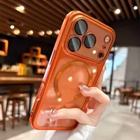   Coque de luxe transparente plaquée pour iPhone 17, étui souple en TPU original avec protection d'objectif pour iPhone 17 Pro Max et 17 Pro Air