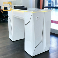 Pédicure prêt à expédier paquet de bureau à ongles avec de beaux bureaux à ongles meubles pour taille personnalisée blanc Double ongles Table Salon