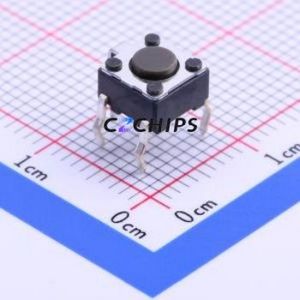 SKHHPLA010 Tactile Switch Bent Lead Through Hole,6x6mm Switch Single Pole Single Throw Round Button Right Angle Insert 6mm - Product Image 1