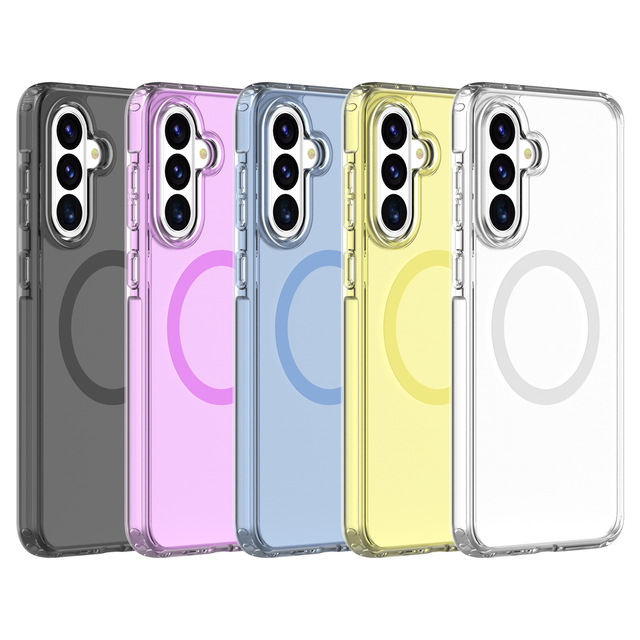 Magnetic Charging Phone Case for Samsung Galaxy A56 Shockproof TPU PC Combo Protective Cover for Samsung A36 A26 A16