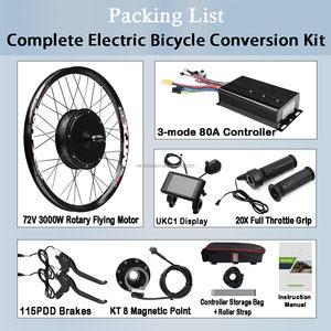 <span class=keywords><strong>Kit</strong></span> de conversion de roue arrière pour vélo de montagne électrique 72v <span class=keywords><strong>5000w</strong></span> avec moteur à moyeu sans balais, <span class=keywords><strong>kit</strong></span> de conversion de roue arrière 29'', jante MTX, batterie 30Ah, écran LCD, métal - Product Image 3