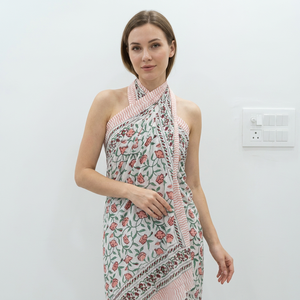 Pareo de Playa para Mujer, de Algodón, Estampado a Mano, de Secado Rápido, Transpirable, Talla Grande, Suave, Tipo Voile, para la Playa o el Resort, Estilo Boho - Product Image 1