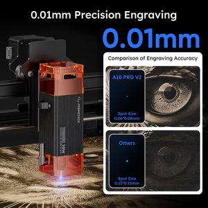 ATOMSTACK Grabador Láser de 10W A10 PRO V2, <span class=keywords><strong>Cortadora</strong></span> CNC, Máquina de Grabado de Alta Precisión de 0.06mm <span class=keywords><strong>para</strong></span> <span class=keywords><strong>Madera</strong></span>, Metal, Acrílico Oscuro, Cuero - Product Image 3