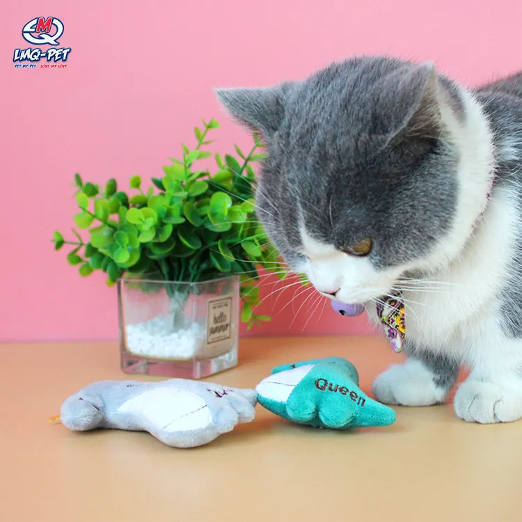 Brinquedo de pelúcia para gatinhos, brinquedo interativo engraçado para mordidas de dentes de gato, brinquedo de pelúcia para animais de estimação, brinquedo interativo de hortelã e hortelã
