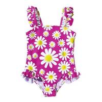 Maillot de bain une pièce pour enfants très vendu - Imprimé marguerite vibrant, plusieurs options de couleurs, maillot de bain tendance pour enfants pour les petites filles