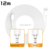 Kabel Pengisian Cepat USB A ke Android 12m 3A dengan Jaket TPE Putih untuk Ponsel/Kamera/Printer/Komputer/Scanner