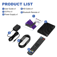 Lecteur multimédia en continu Vseebox, boîte super 4+64 Go, Amlogic S905Y4, Wifi6, 8K, Smart Android TV Box VseeBox V3 Pro, gratuit à vie