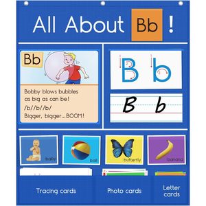 Tablero de Letras con Bolsillos para Actividades de Aprendizaje, para Niños de 4 a 6 Años, Tarjetas Educativas de Cartón - Product Image 4