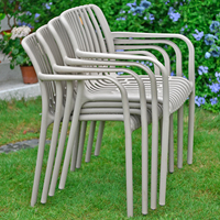 Table à manger d'extérieur moderne en teck massif avec cadre en alliage d'aluminium, durable, imperméable et résistante aux UV, pour plage, parc, hôtel, villa