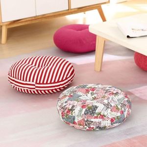 Coussin rond en lin épaissi pour yoga, méditation, siège au sol, extra ferme, respirant, pour salon, balcon - Product Image 2