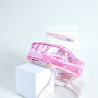 Sac à dos scolaire personnalisé en PVC, motif pied-de-poule, bandoulière chaîne, tendance, transparent, imperméable, fermeture éclair (unisexe)