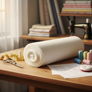 Tela de Franela de Algodón Orgánico Certificado GOTS, Recubierta de PE, Ligera, Blanqueada, Sin Teñir, para Textiles del Hogar y Tapicería - Product Image 5