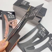 Tarjetas Ecológicas Personalizadas para Accesorios de Cabello, con Troquelado, Etiqueta Privada, Soporte para Pinzas y Horquillas, Tarjetas de Exhibición