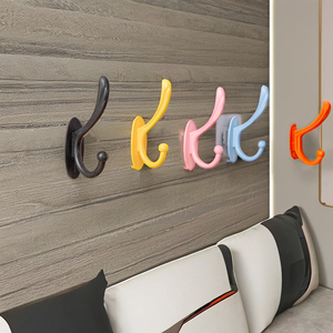 <span class=keywords><strong>Porte</strong></span>-<span class=keywords><strong>manteau</strong></span> <span class=keywords><strong>mural</strong></span> moderne et simple en plastique et acier, perforé, <span class=keywords><strong>pour</strong></span> chambre, salle de bain, entrée, armoire à chaussures noire - Product Image 5