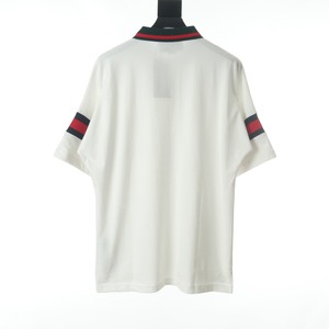 เสื้อโปโลผู้ชายทรงเข้ารูป คอปกกูชชี่ ผ้าฝ้าย 100% สไตล์ลำลองสปอร์ตหรูหราสำหรับฤดูร้อน - Product Image 6