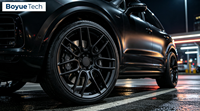 Jantes forgées deux pièces noir mat à rayons multiples, multi-PCC 5*108 5*112 5*114.3 5*115 5*120 5*130 pour voitures de sport et SUV