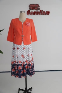 Trajes de Vestir con Estampado a Cuadros Amarillos para Mujer, Conjuntos de Ropa para Mujer de Talla Grande, Traje de Iglesia para Dama - Product Image 4