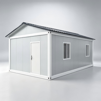 Casa Contenedor Modular de Bajo Costo y Rápida Construcción, Casa Prefabricada con Techo a Dos Aguas, Tamaño Personalizado, Villa Prefabricada Desmontable y Reutilizable