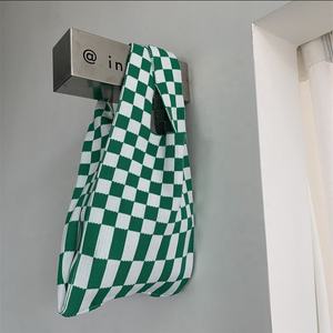 Nuova <span class=keywords><strong>borsa</strong></span> a mano lavorata a maglia firmata Shopping <span class=keywords><strong>borsa</strong></span> unica scacchiera <span class=keywords><strong>borsa</strong></span> Tote - Product Image 2