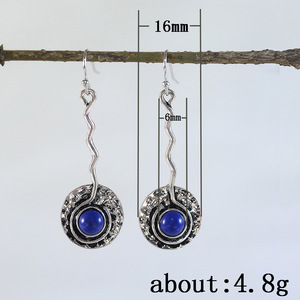 Orecchini Pendenti Lunghi Effetto Turchese Vintage per Donne, Orecchini Boho per Uso Quotidiano e Feste, Gioielli alla Moda - Product Image 5
