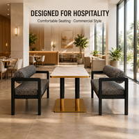 Ensemble de banquettes contemporaines avec table en pierre pour restaurant, ensemble de banquettes pour café et hôtel