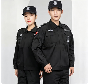 Set Uniforme da Lavoro di Sicurezza per Uomo, Giacca a Maniche Lunghe in Poliestere Imbottita, Outfit per Autunno/Inverno, Gestione Proprietà/Portineria - Product Image 1
