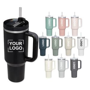 Thermos isotherme personnalisé de 40 oz en acier inoxydable 304 à double paroi, avec couvercle anti-fuite, poignée, affichage de la température, boîte cadeau - Product Image 1