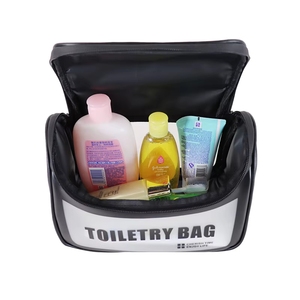 Sac à main translucide noir avec logo personnalisé, le plus récent, grande capacité, sac de rangement, texture givrée, sac de toilette, sac à maquillage en PVC - Product Image 6