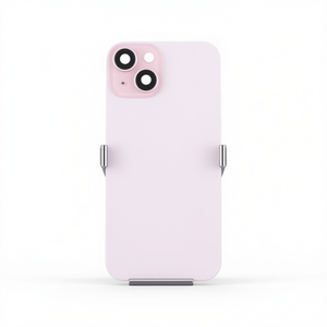 Coque arrière avec support métallique et protection d'objectif pour iPhone 15 Rose - Product Image 3