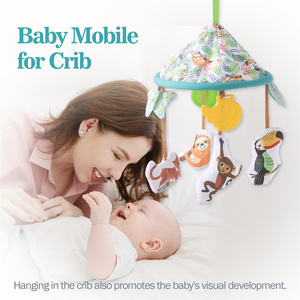 <span class=keywords><strong>Mobile</strong></span> de <span class=keywords><strong>lit</strong></span> bébé en peluche avec hochets sensoriels et anneaux de dentition de qualité alimentaire, motif animaux de la <span class=keywords><strong>jungle</strong></span>, cloche de <span class=keywords><strong>lit</strong></span> douce pour nouveau-né - Product Image 5