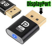 Adaptateur simulateur d'affichage sans écran 4K HDMI, émulateur de tête de clonage virtuelle, adaptateur fantôme sans écran, simulateur de port DP avec télécommande