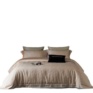 High-End Laoqian Fengwu Feather Cotton <b>Bedding</b> Set Four-Piece Set Light Luxury Jacquard Silky Duvet Cover And Sheets - Product Image 2
