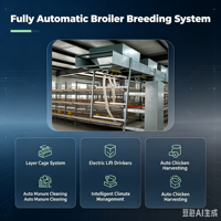 ZHEN WAY Cage à poulets de type H multi-niveaux entièrement automatique, nouvelle génération, galvanisée à chaud, équipement avicole avec alimentation et abreuvement automatiques du fumier